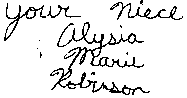 Alysia's signature